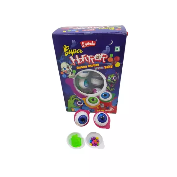 Livinda Super Horror Milky Beans with Toys (Pack of 960Pcs)