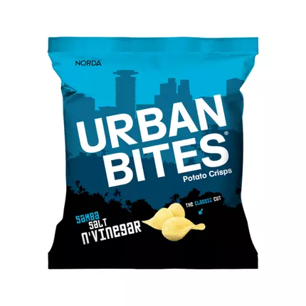 Urban Bites Samba Salt and Vinegar Potato Crisps 30g (Pack of 48Pcs)