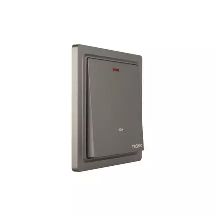 Tronic DP Switch With Neon 45 Amps Grey TS 5145-GY