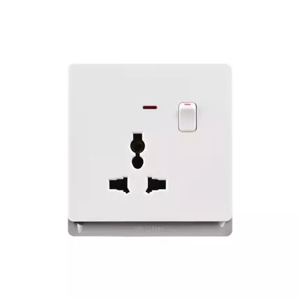 Tronic Universal Switch Socket Single 13A Neon Ivory TD 5113-UN-IV