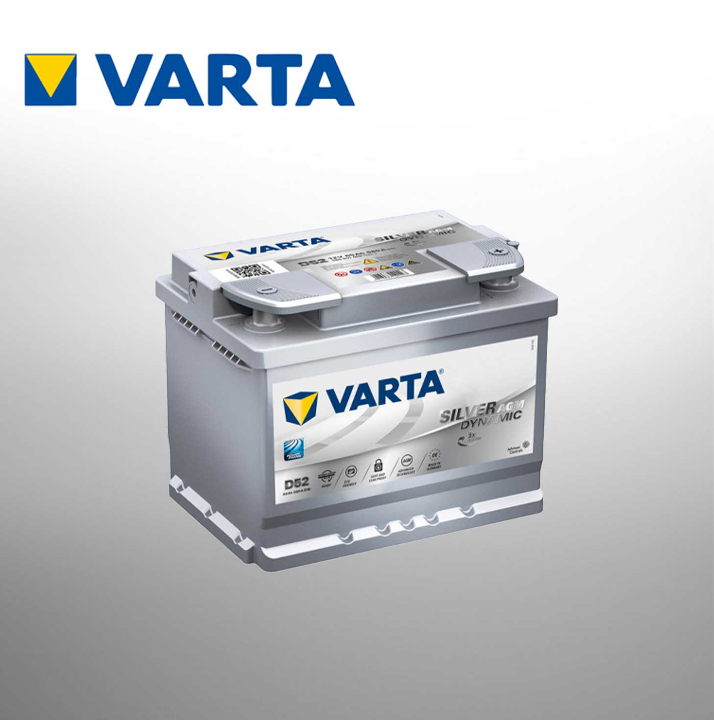 VARTA  BATTERY D52 60AH AGM 560901 For MERCEDES BENZ 0019827908