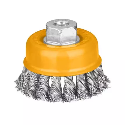 Ingco Cup Twist Wire Brush With Nut 125mm WB21251