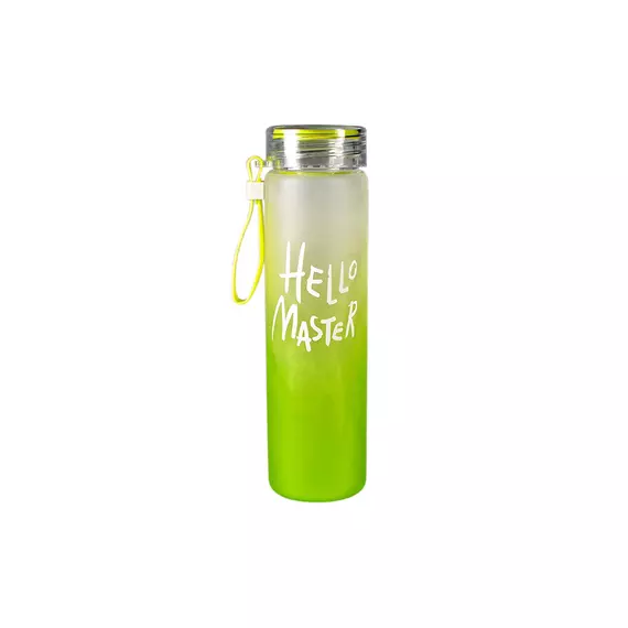 Hello Master Colorful Glass Water Bottle Sport Office Leak Proof Large Capacity Gradient Color Juice Tea Cup Kids Drinkware