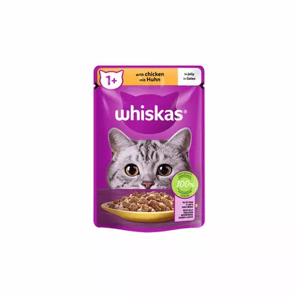 Whiskas Pouch Singles 85g Chicken in Jelly JDD0051 (Pack of 48)