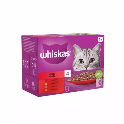 Whiskas Pouch Singles 85g Classic Meals Selection in Jelly JDD01449 (Pack of 48)