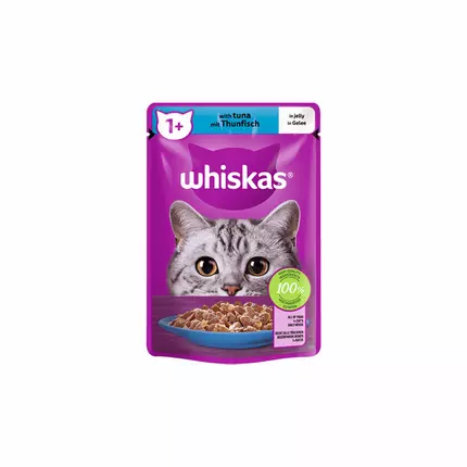 Whiskas Pouch Singles 85g Tuna in Jelly DE39J (Pack of 48)