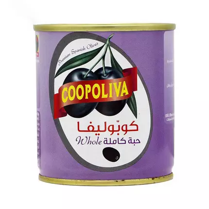 Coopoliva Whole Black Olives 200g Pack of 3