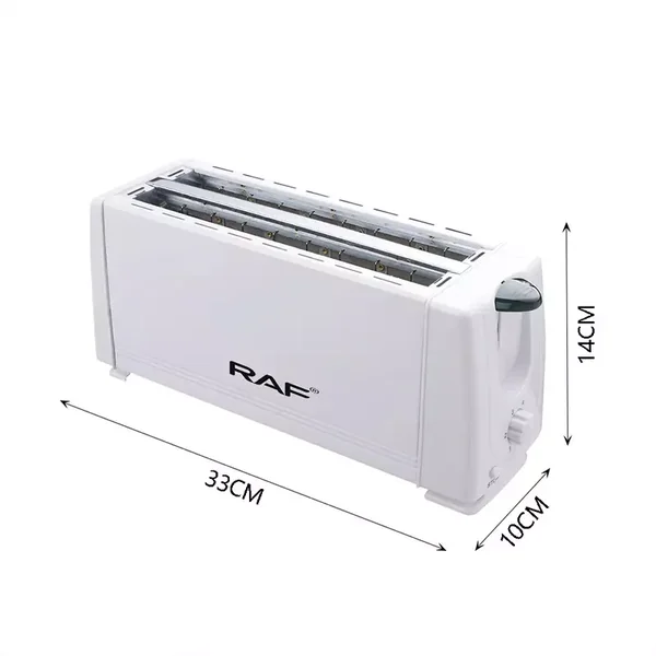 RAF Bread Toaster 4 Slice 1200W, Double Sided Baking, Card Slot Design R.265