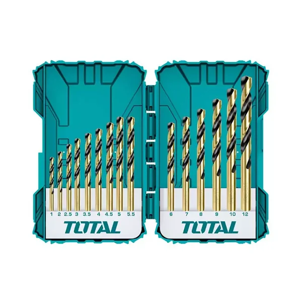 Total Drill Bit Set Hss 15pcs TACSDL51501