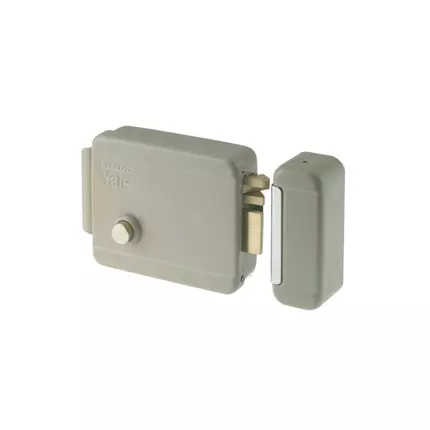 Yale Electric Rim Lock External Loose Cylinder Left Grey