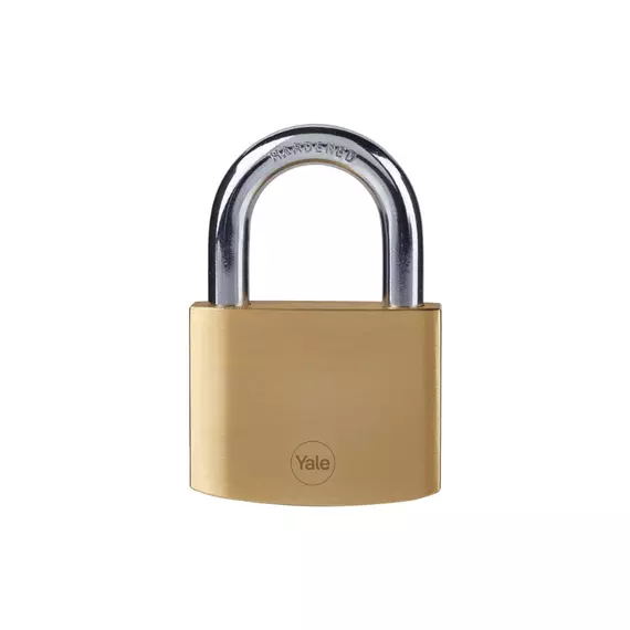 Yale Brass Padlock 70mm with 3 Keys, Hardened Steel Shackle 11mm, Anti-pull Double Locking Latch, Suitable for Locker, Cabinet, Luggage and Entrance PL-110B/70/137/1
