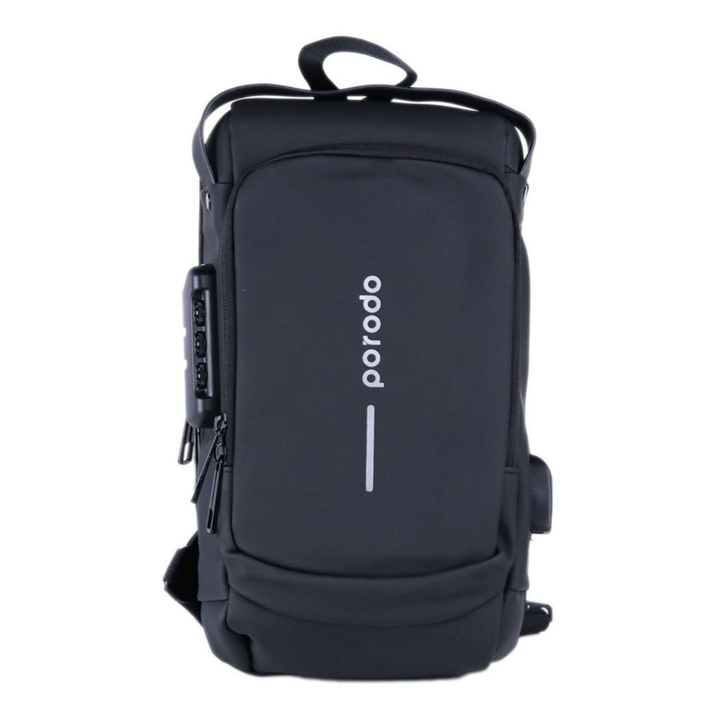 Porodo Lifestyle Water-Proof Oxford Fanny Pack With USB-A Port