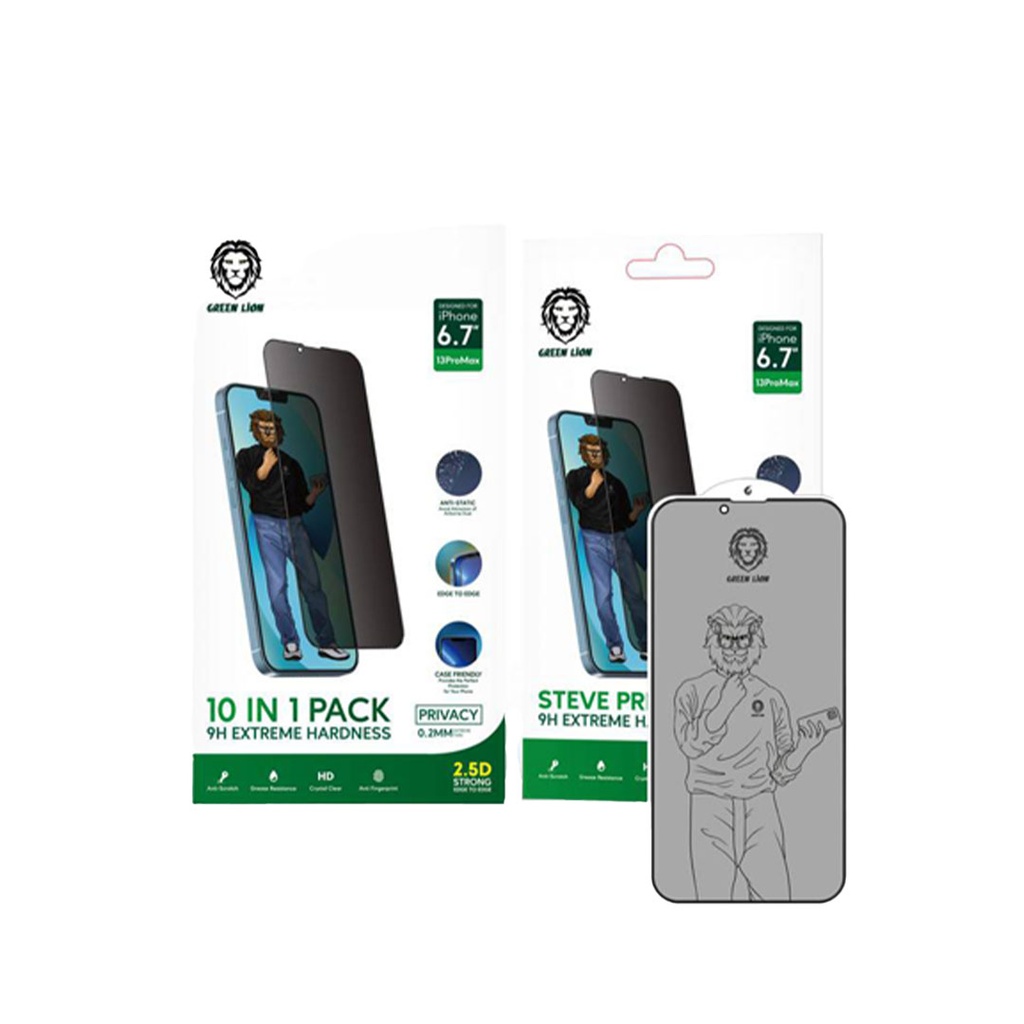 Green Lion 10 in 1 Pack 2.5D 9H Steve Glass 0.2mm