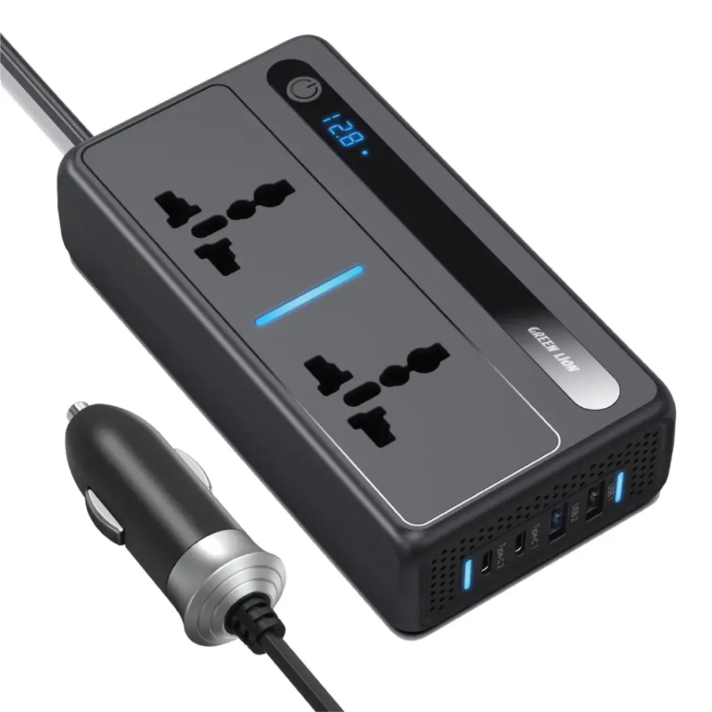 Green Lion GC-250 Car Inverter 200W - Black