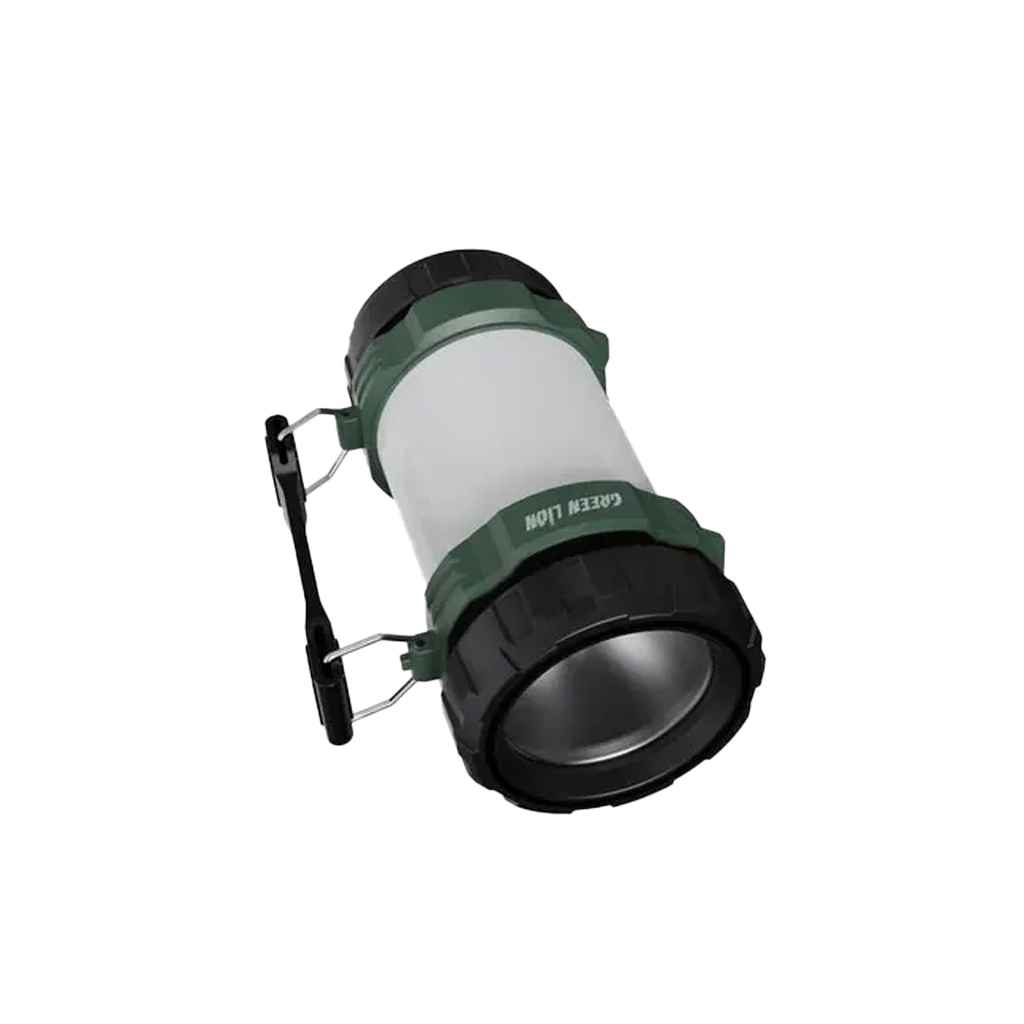 Green Lion 2 in 1 Camping Light 3000mAh 500lm - Black/White/Green
