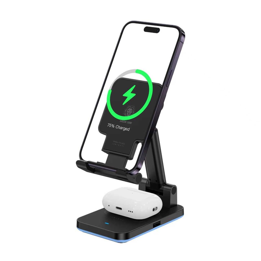 Green Lion 4 In 1 Magnetic Charger (15W Power Output)