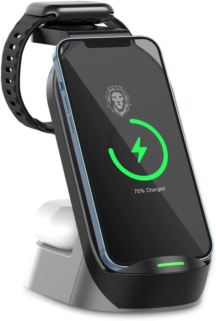 Green Lion 4 in 1 Fast Wireless Charger 15W w/ Type-C Port