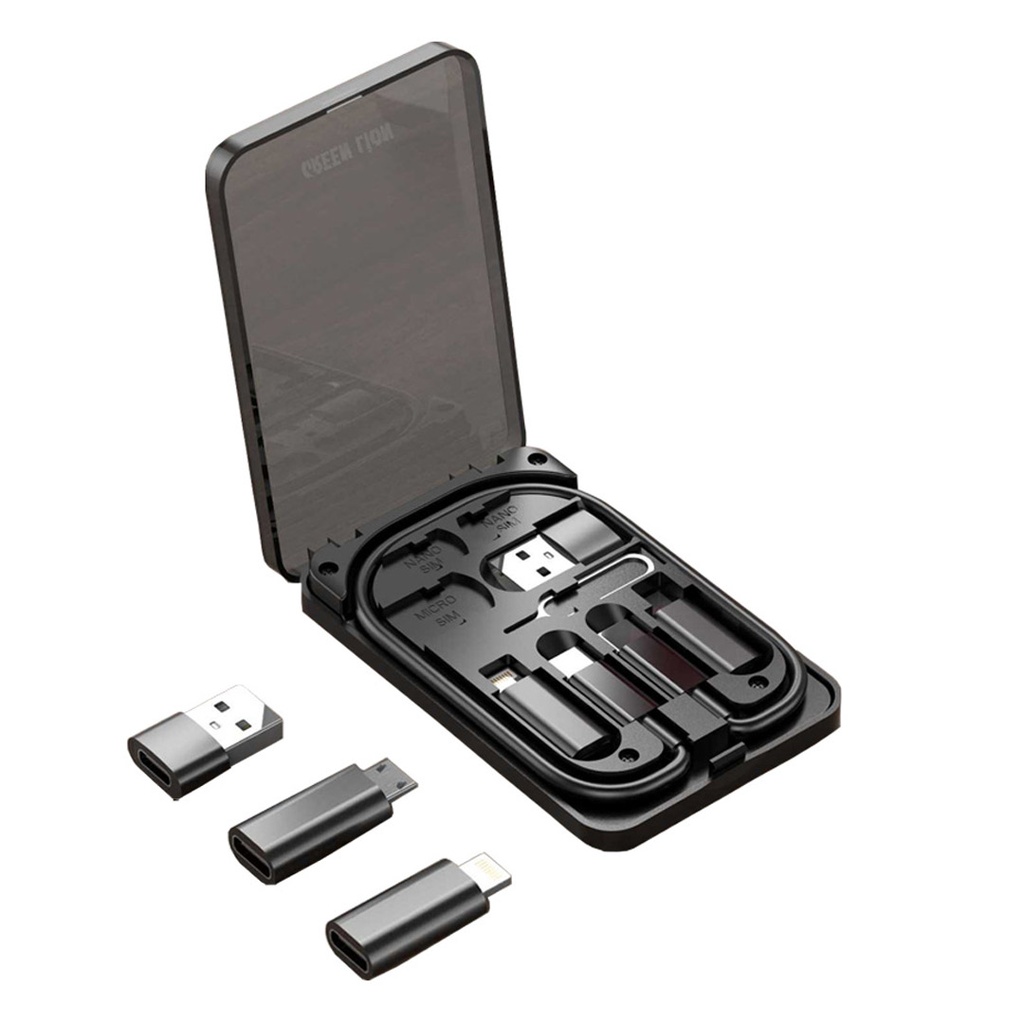 Green Lion 6 in 1 Multi-Functional Travel Box - Black