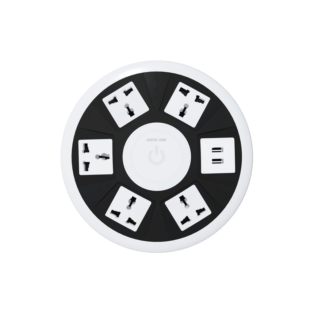 Green Lion 7 in 1 Power Socket - White