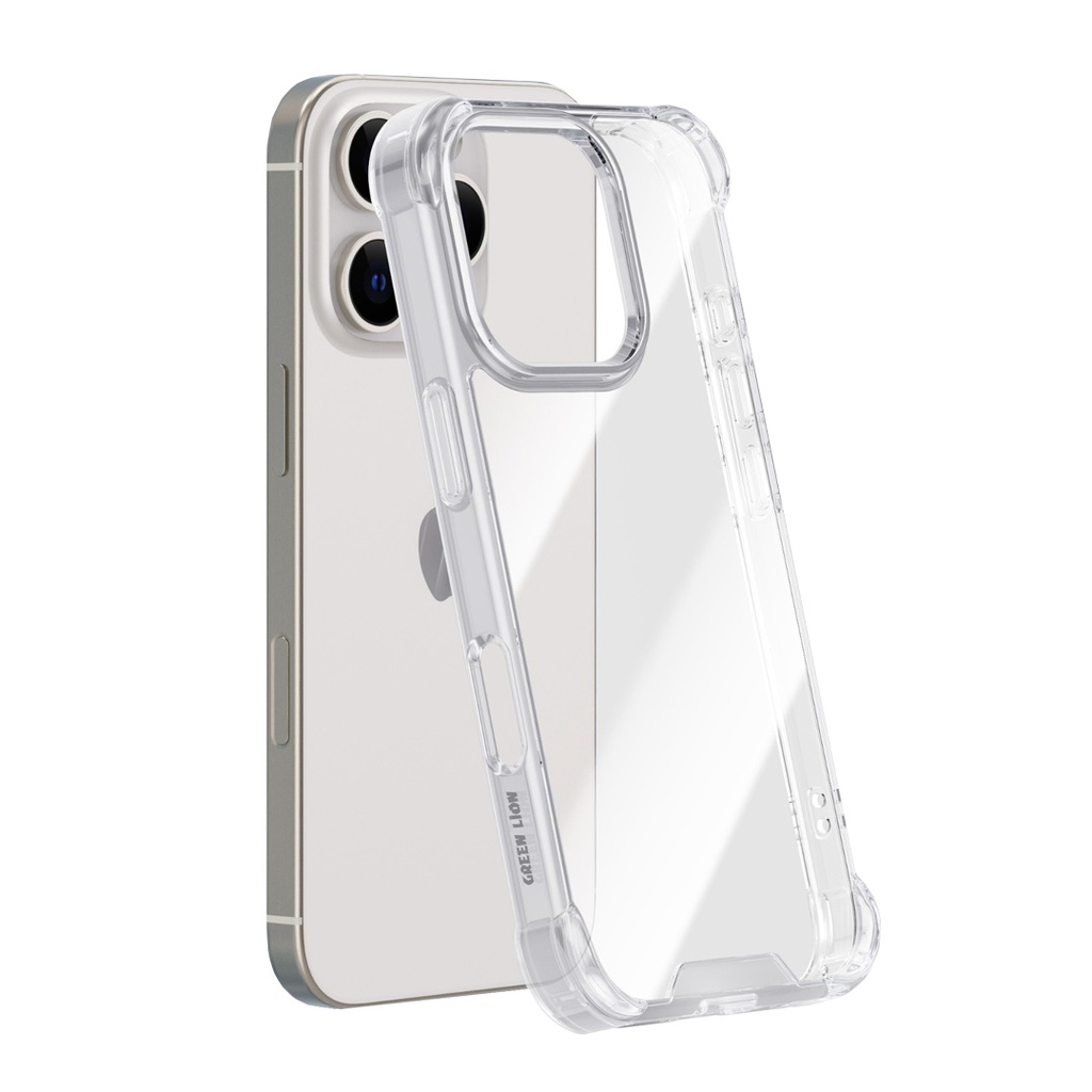 Green Lion Anti-Shock Case for iPhone 16 Pro Max / Pro / Plus - Clear