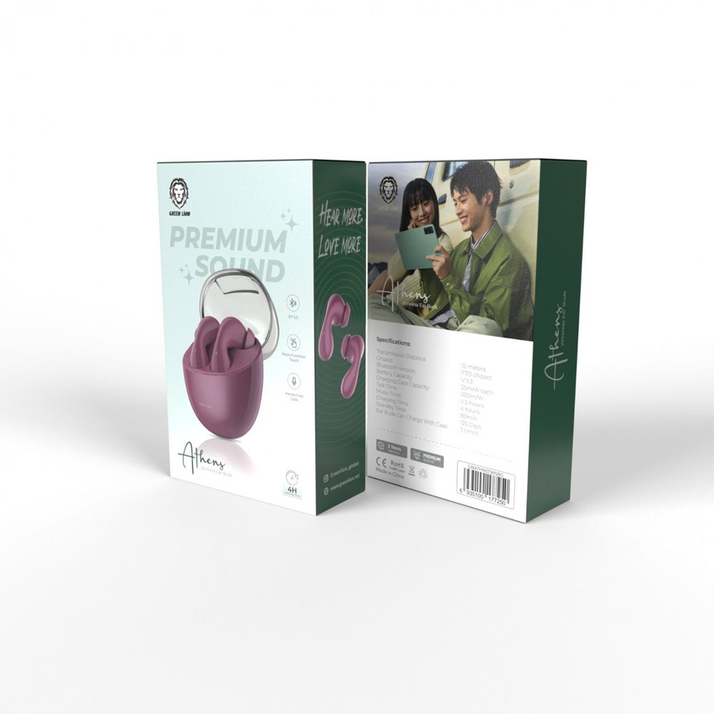 Green Lion Athens Premium Sound Wireless Earbuds