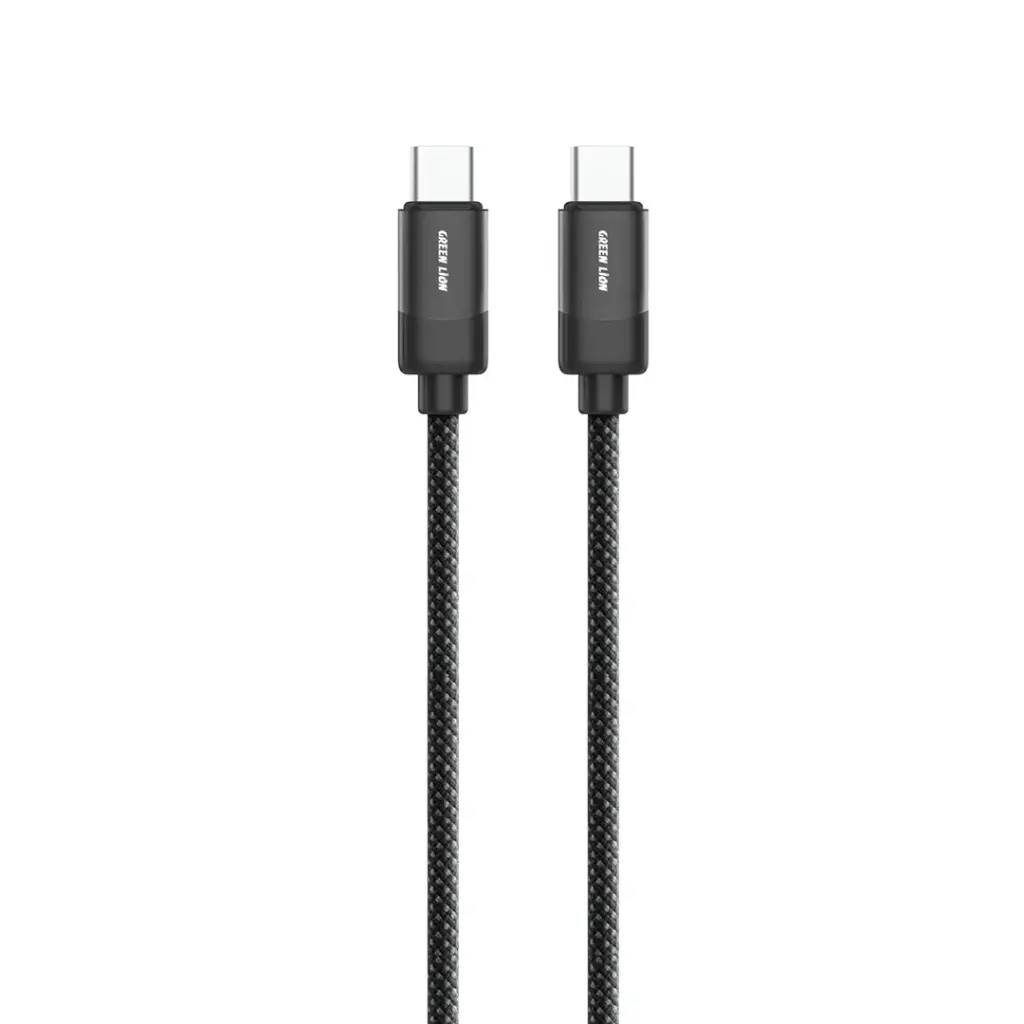 Green Lion USB-C to USB-C Braided Cable 1m 60W - Black