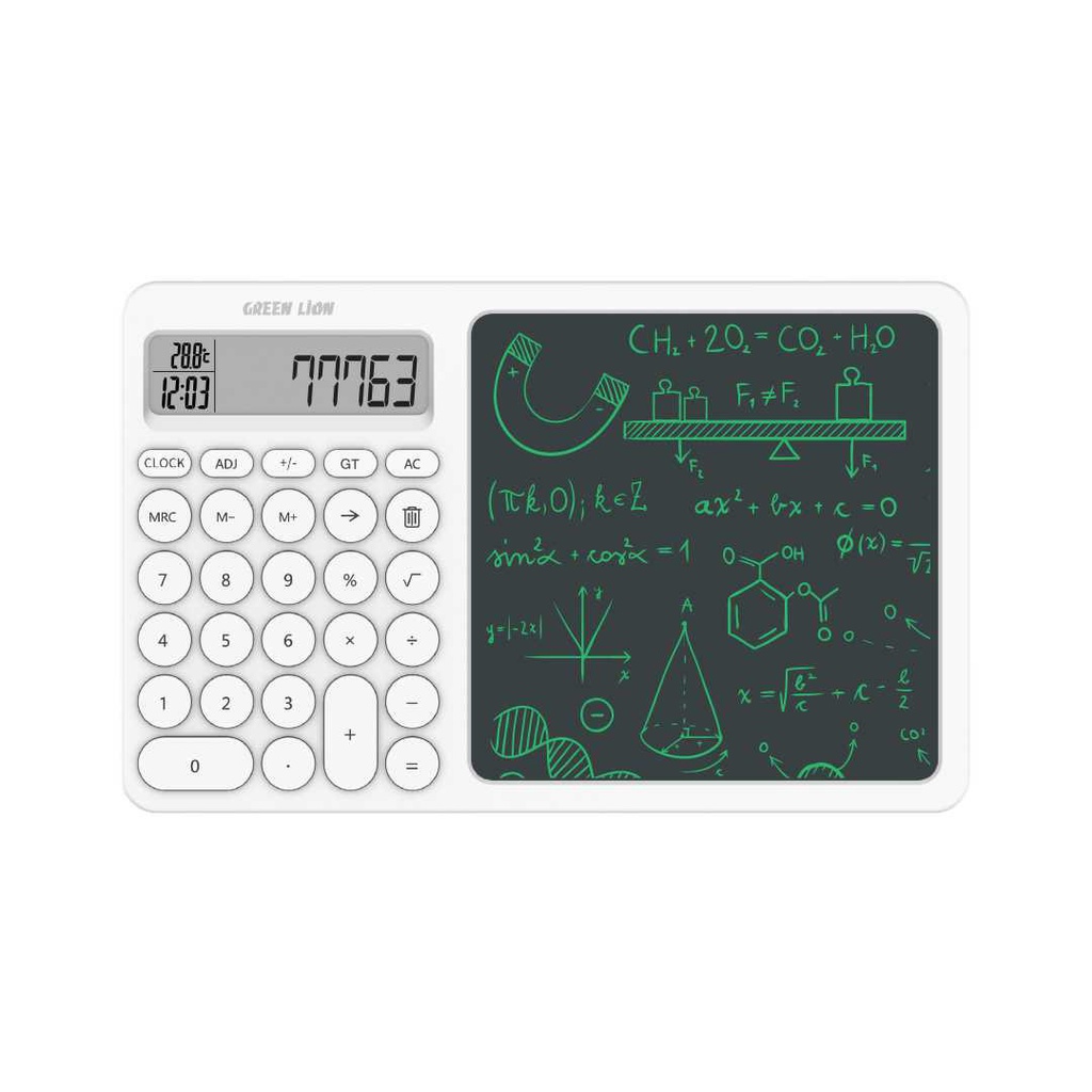 Green Lion CalcWrite Pro Calculator-Writing Pad Combo - White