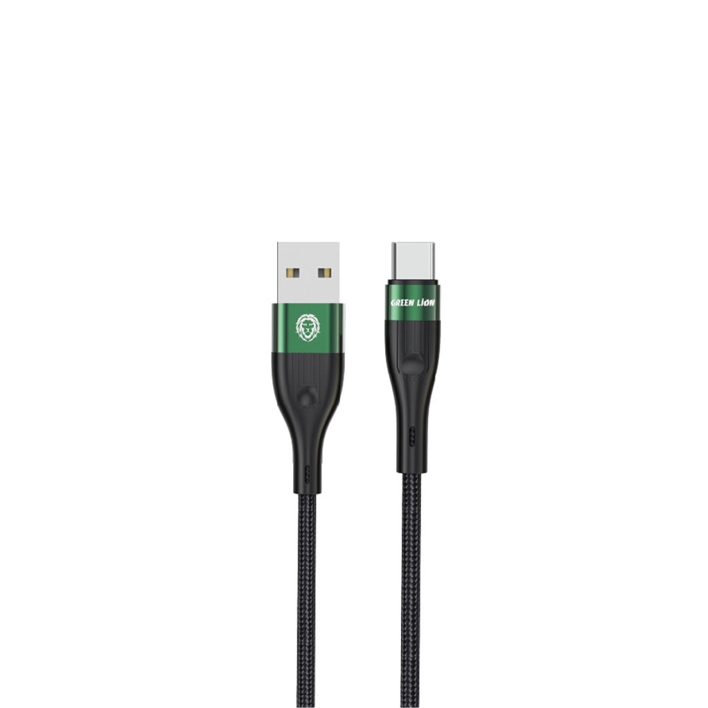 Green Lion USB-A to Micro USB Braided Cable 1M - Black