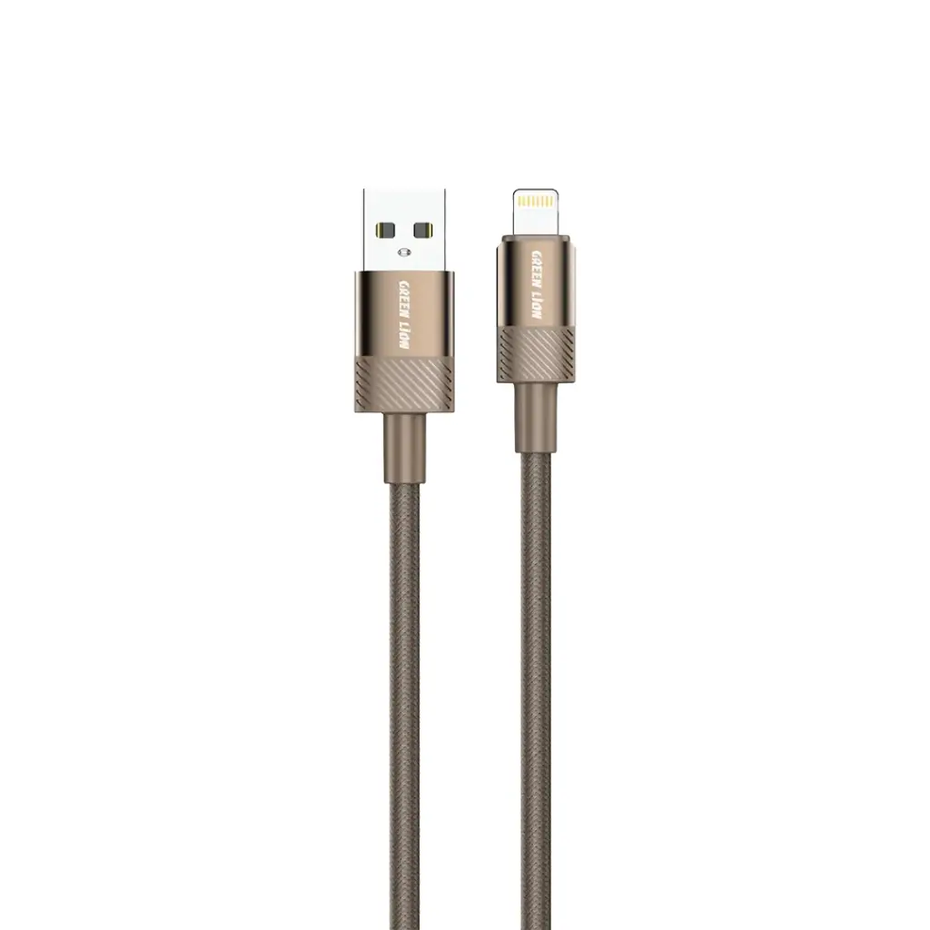 Green Lion Desert Spark Cable USB-A to Lightning 12W - Desert Titanium