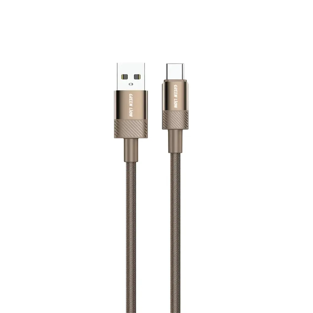 Green Lion Desert Spark Cable USB-A to USB-C 15W - Desert Titanium