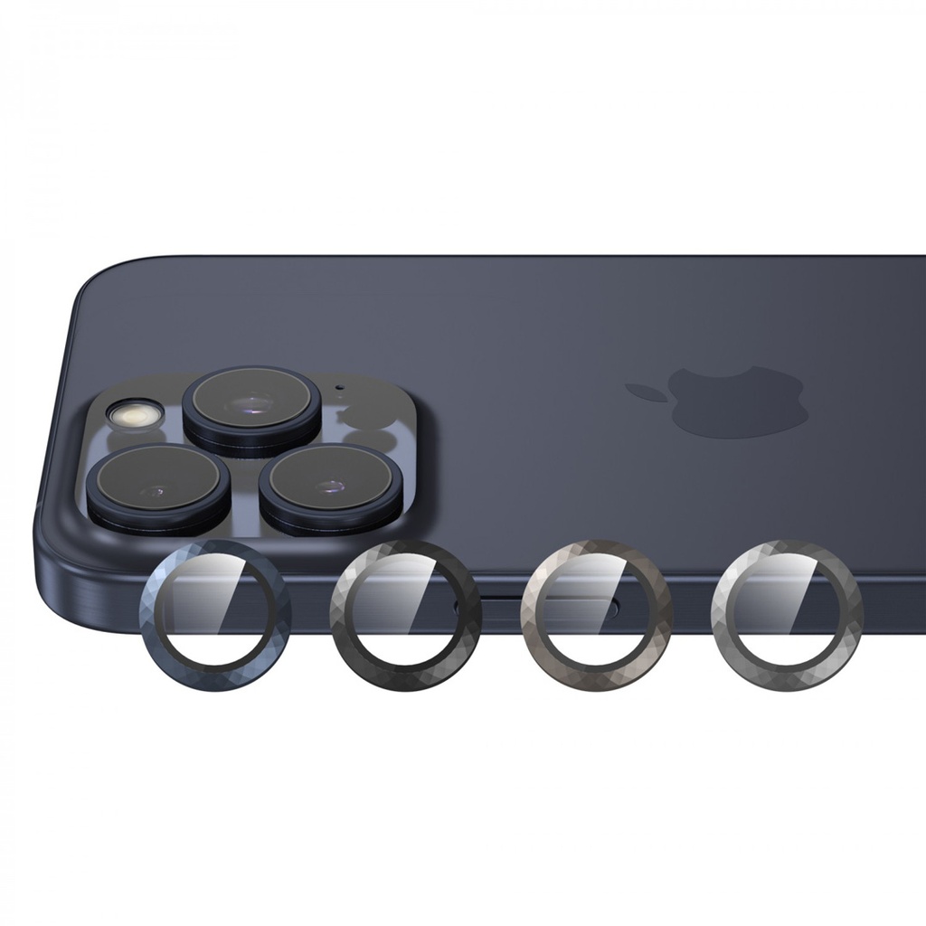 Green Lion Diamond Design Camera Lens for iPhone 15 Pro Max