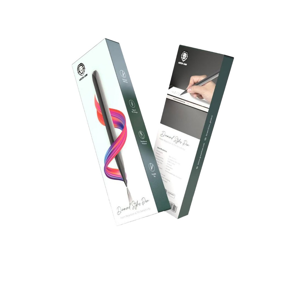 Green Lion Diamond Stylus Pen - Black