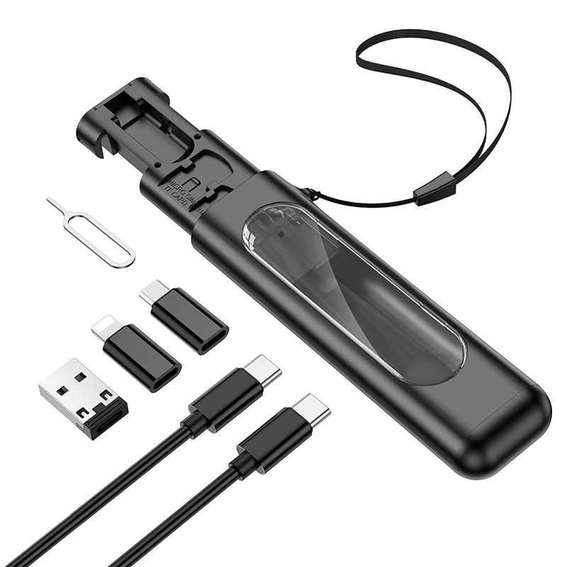 Green Lion Data Cable Storage Box 60W-Black