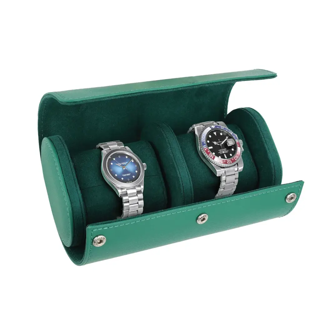 Green Lion Duo Watch Roll Case - Rolex Green