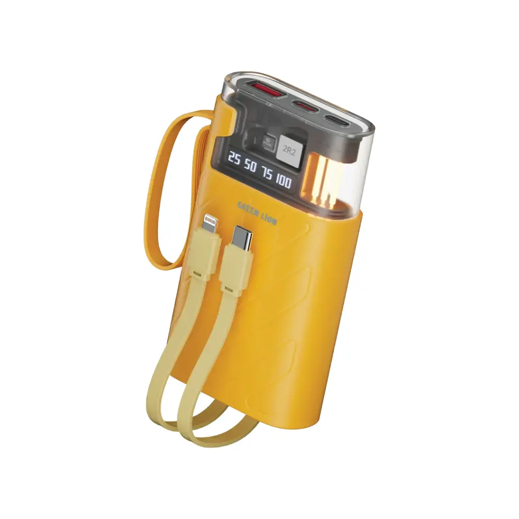 Green Lion Elixir Vault Power Bank 10000mAh PD 22.5W - Yellow