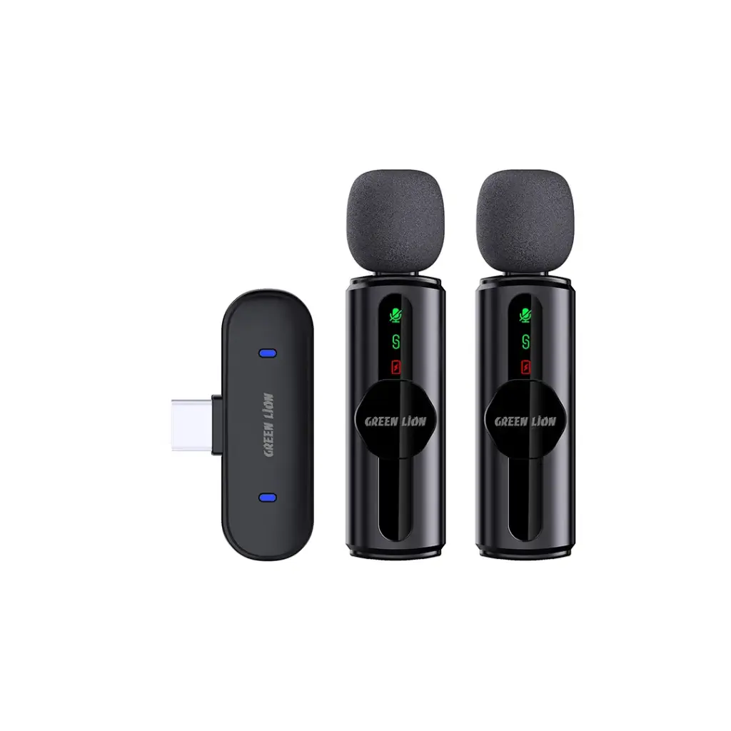 Green Lion Microphone 3-Level Noise Cancellation - Black
