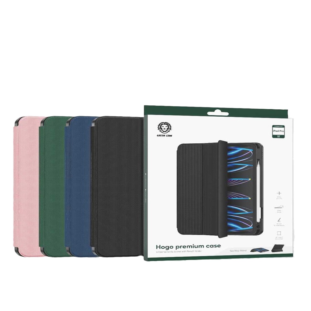 Green Lion Hogo Premium Case with Pencil Holder iPad 10" - 10.9"