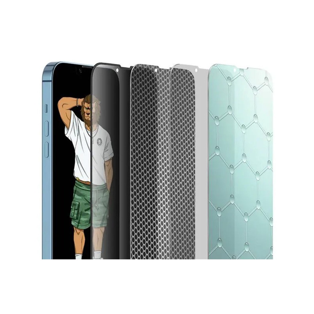 Green Lion 3D Silicone Privacy  HD Glass Screen Protector