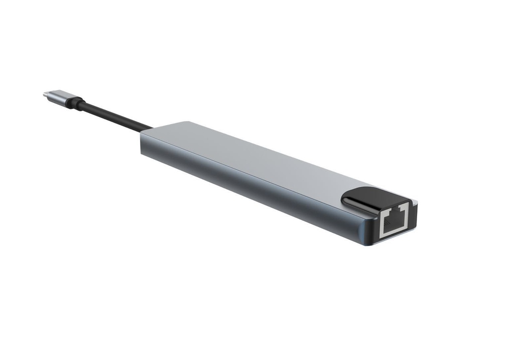 Green Lion 8 in 1 USB-C Hub 4K - Gray