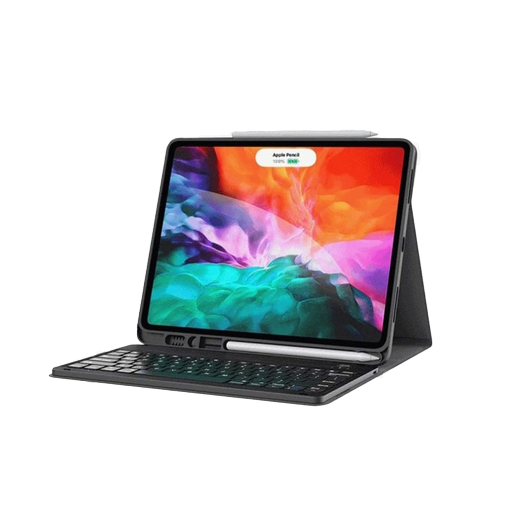 Green Lion Premium Leather Case with Wireless Keyboard ( English/Arabic ) for Apple iPad Mini6 8.3" 2021 - Black