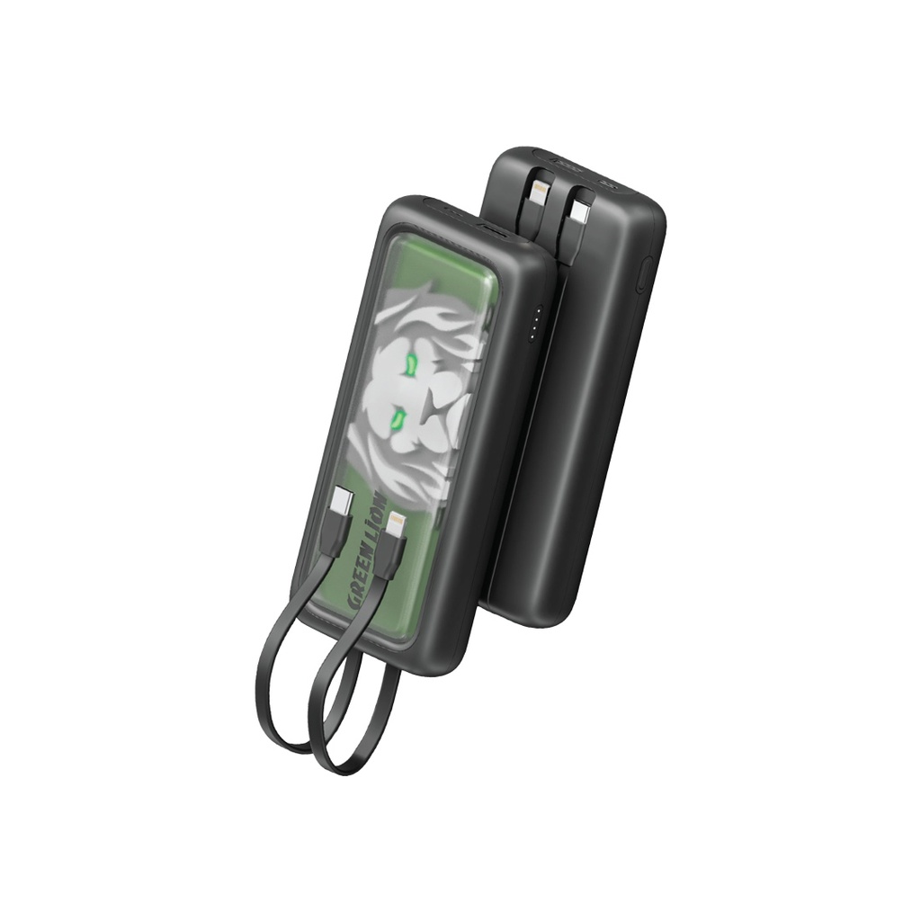 Green Lion Le Lion Integrated 10000mAh Power Bank - Black