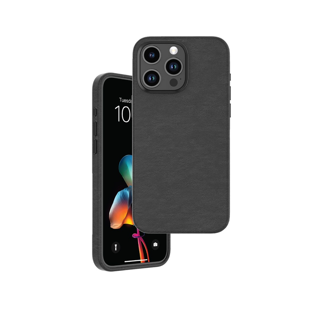 Green Lion Leather Magsafe Case Elegant Design for iPhone 15 Pro / 15 Pro Max