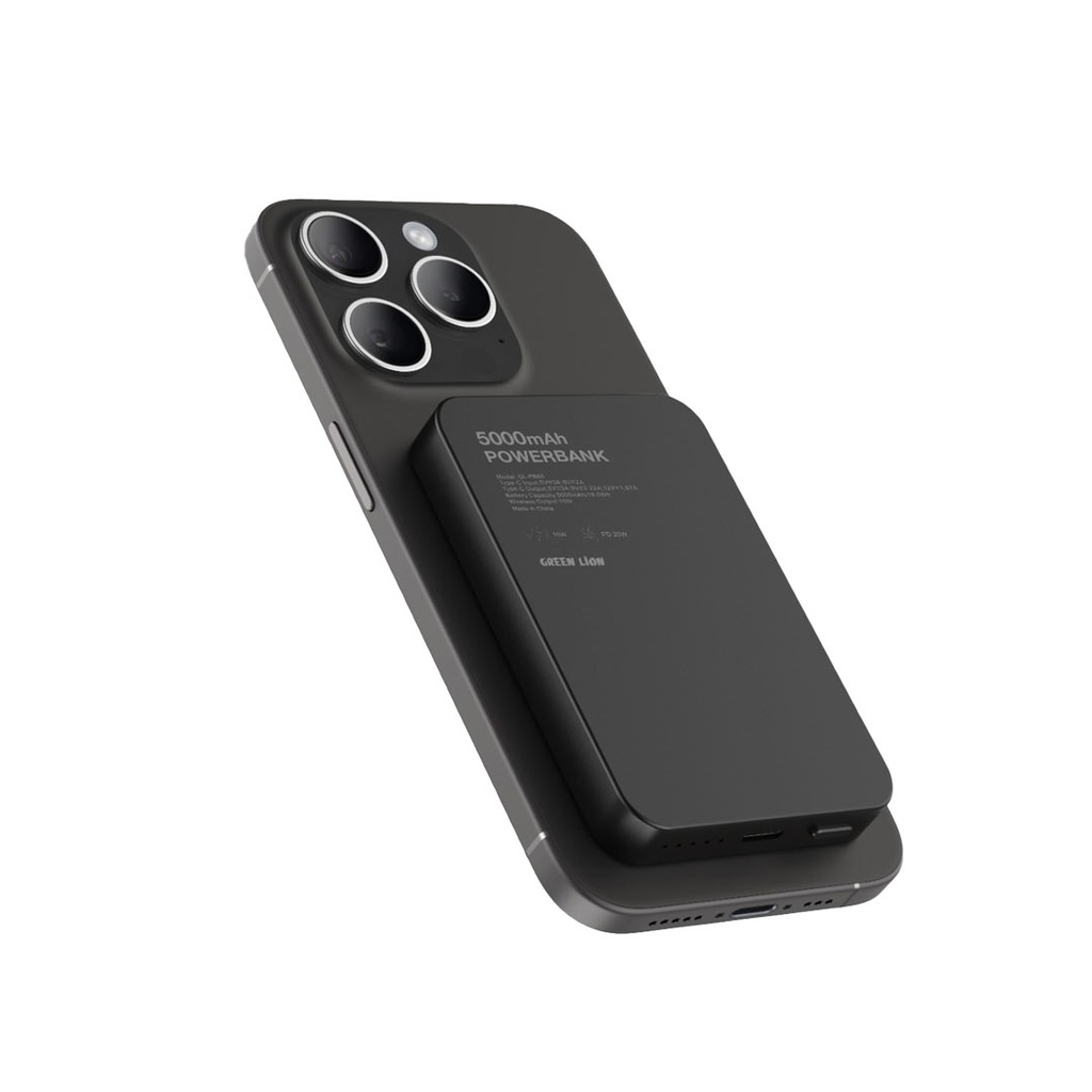 Green Lion GL-MAG 5 5000mAh Powerbank - Black