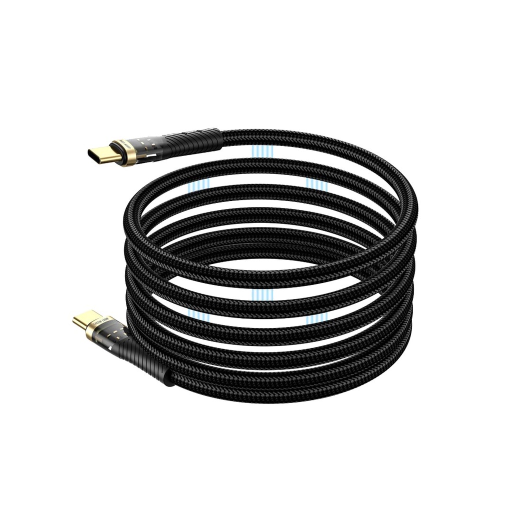 Green Lion Magnetic Cable USB-C to USB-C - Black