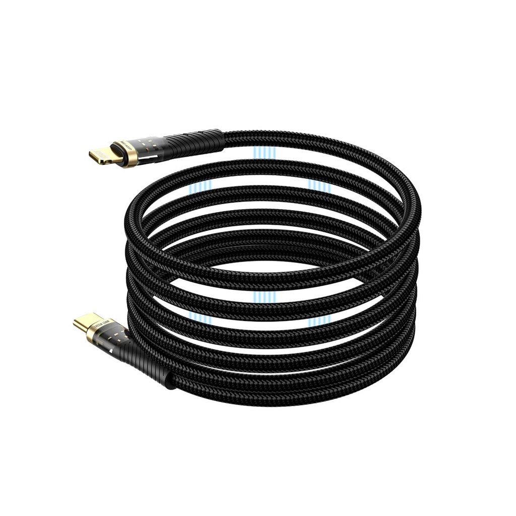 Green Lion Magnetic Cable USB-C to Lightning - Black