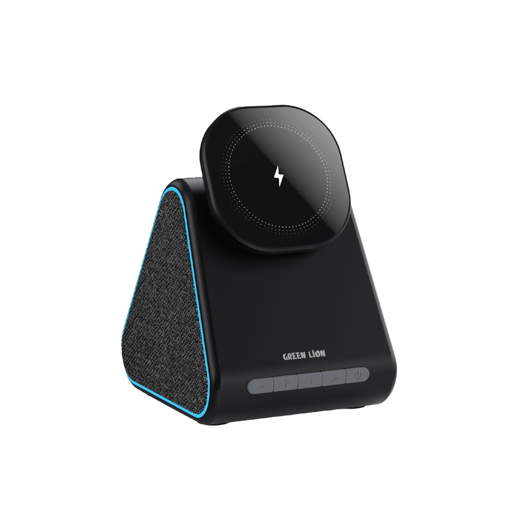 Green Lion Mag Trio Speaker, Charger, Phone 
Stand - Black