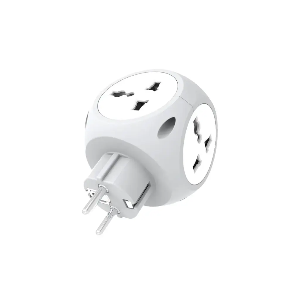 Green Lion Multiport Travel Adapter - White