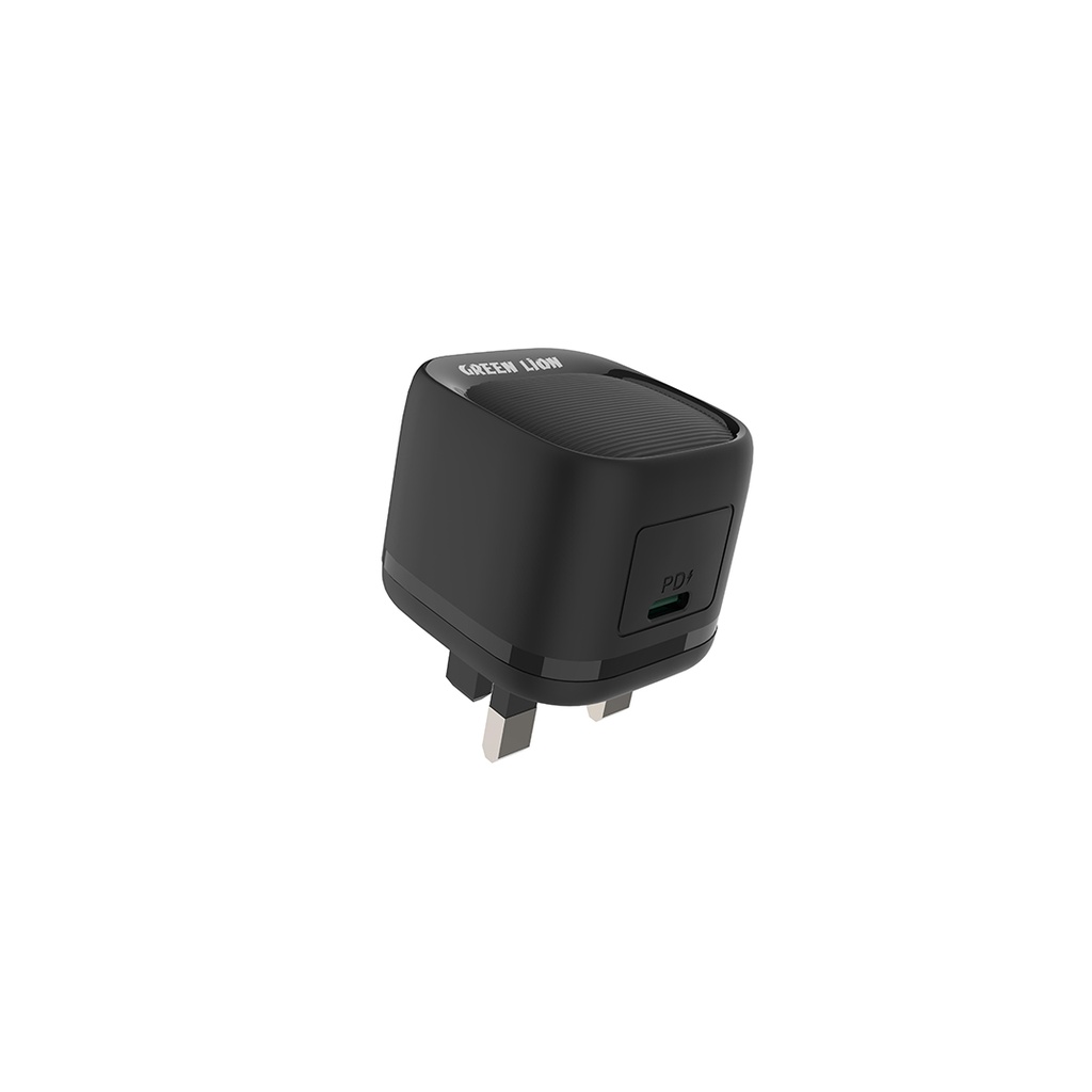 Green Lion PD 20W USB-C Wall Charger With USB-C To Lightning Cable - Black