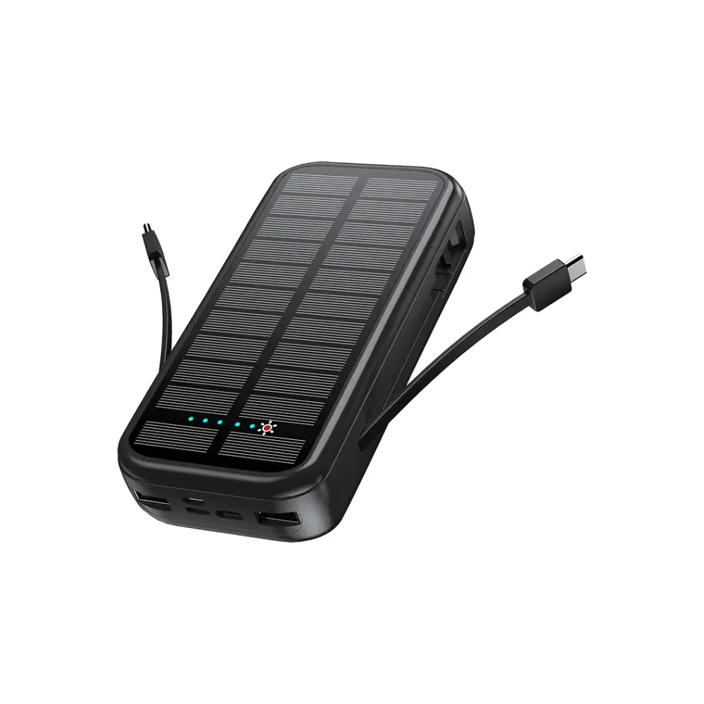 Green Lion PD2OW Solar 2 16000mAh Power Bank - Black