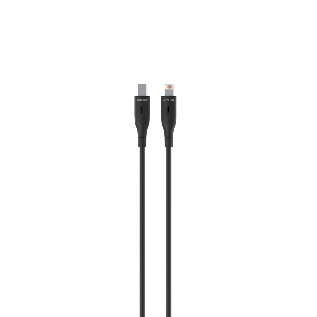 Green Lion USB-C To Lightning PVC Cable - Black